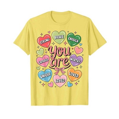 Positive Affirmations You are Strong Brave Worthy Loved T-Shirt