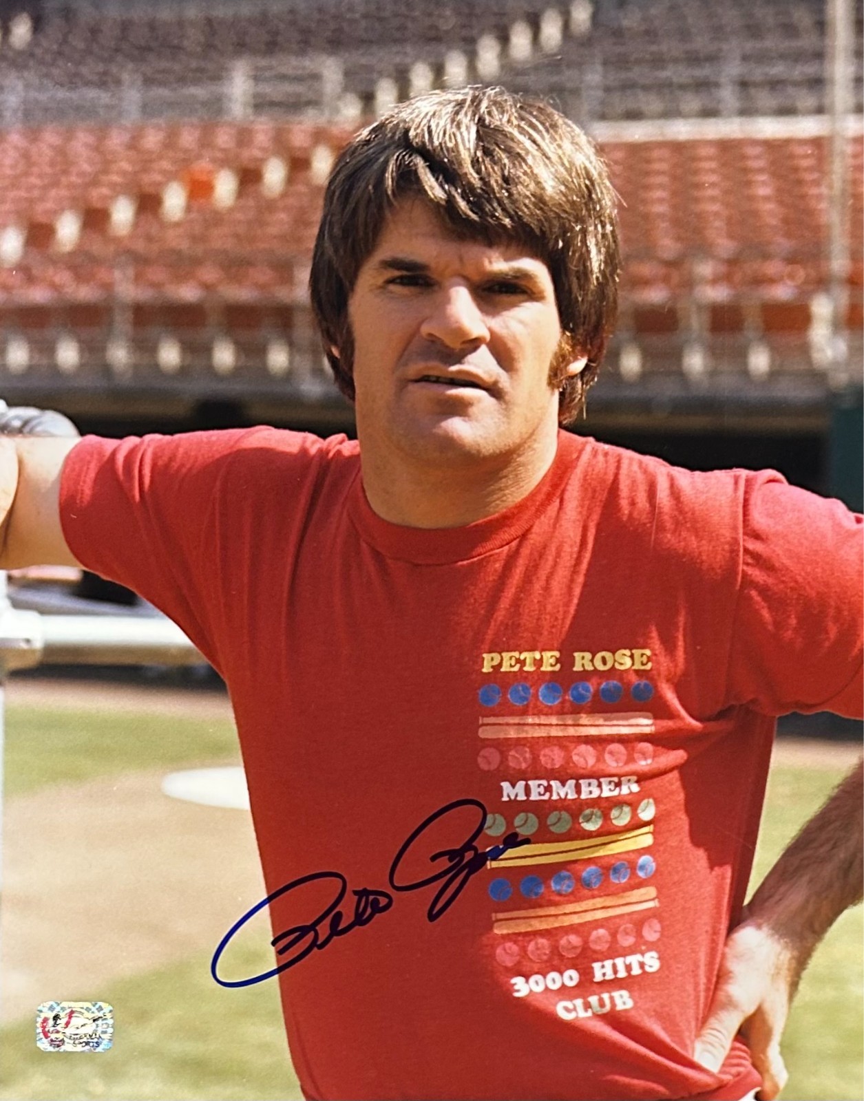 Pete Rose Autographed Signed Cincinnati Reds 11x14 Photo Exclusive Hologram Reds 3000 