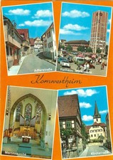 AK Foto Kornwestheim (1004), vier Ansichten, gelaufen 1975