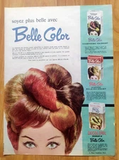 Publicité Papier - Shampooing colorant "BELLE COLOR" de 1961