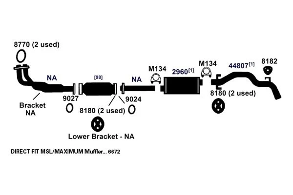 For Toyota Pickup 1992-1995 AP Exhaust 44807 Exhaust Tailpipe Foto 3 de 3