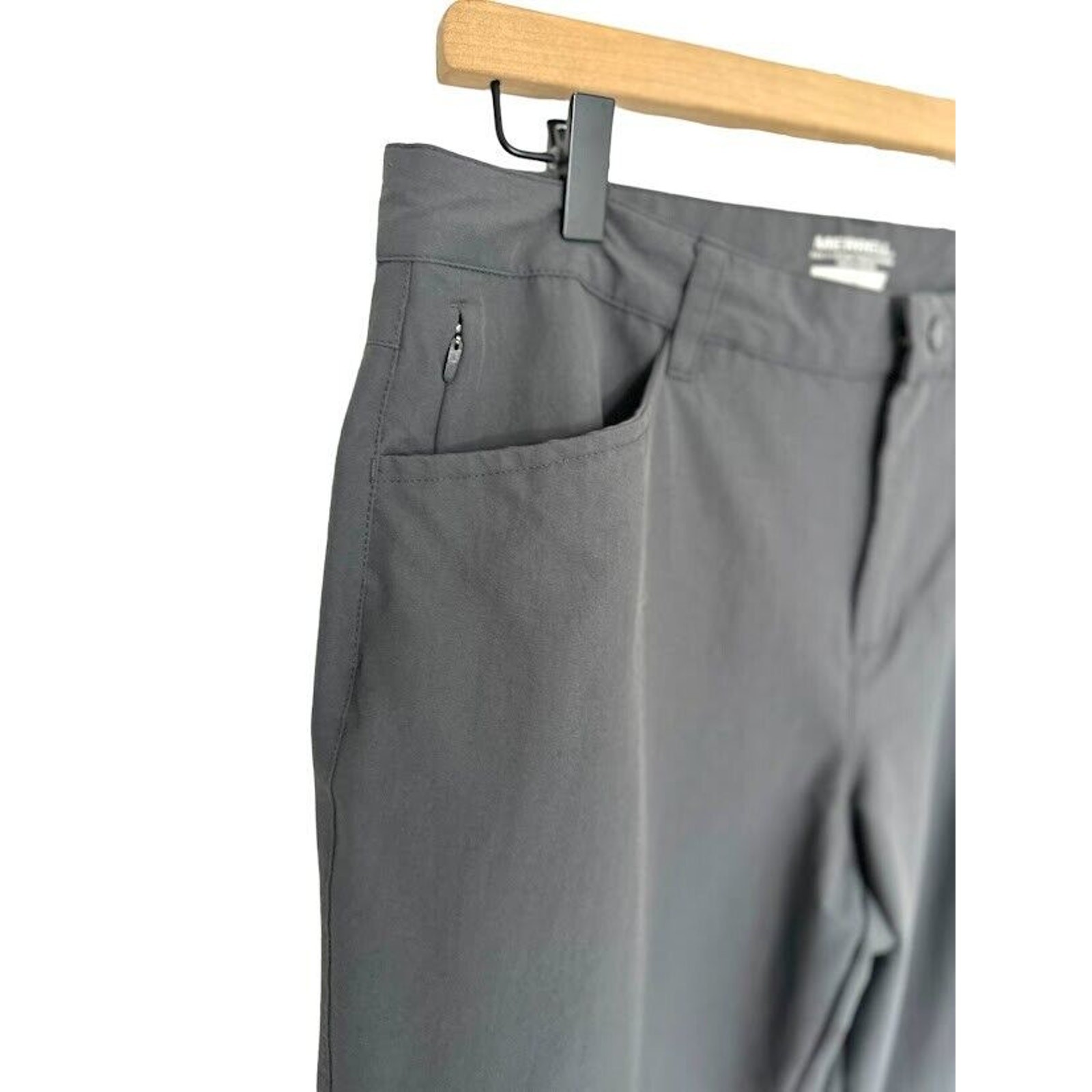 Merrell Pantalone Donna Grigio Escursionismo Leggero Nylon Dritto Zip Tasche Taglia 6