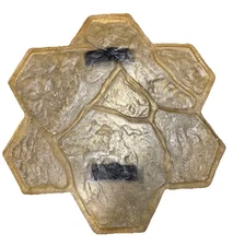 Lot of 2 Hexagon Concrete Paver Molds – DIY Patio Pathway Stepping Stone Forms