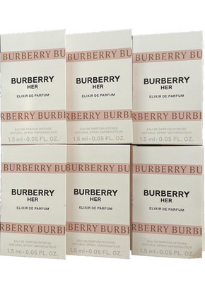 Burberry Her Elixir 6 pack Eau de Parfum EDP Sample Spray 1.5ml each