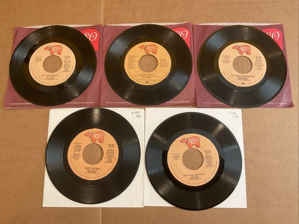 The Bee Gees Lot of (5 ) 45 RPM Records VG+/ EX - Image 2 of 4