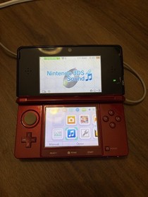 Nintendo 3DS Red Handheld Console with Charger & Games 