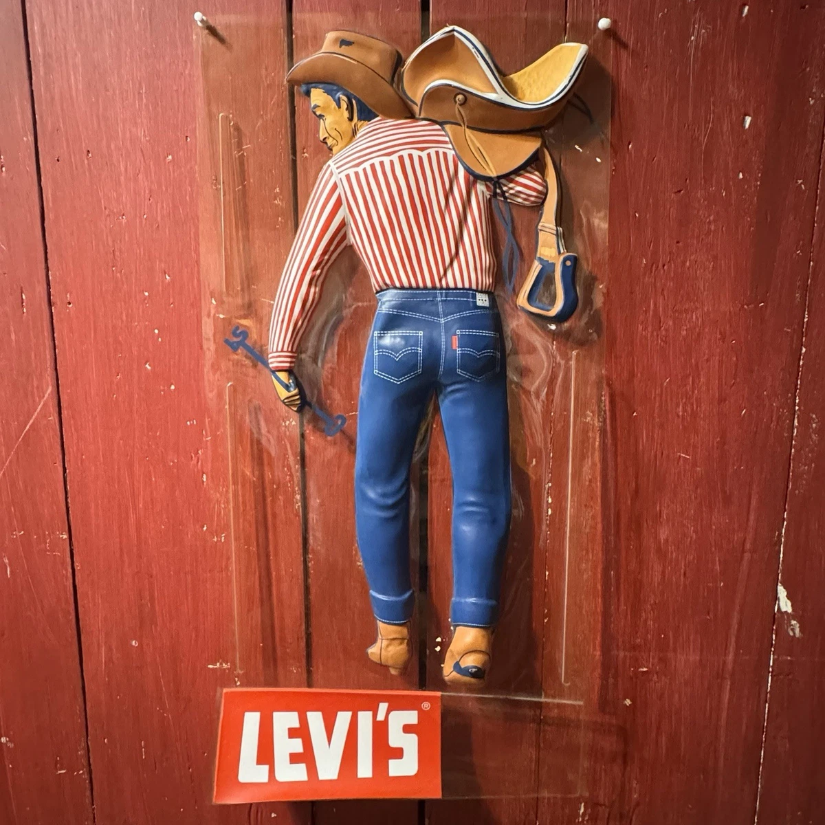 VTG Levi’s 70s Cardboard Display sign VTG Levi's 70s Cardboard Display sign Vintage Levi's Sign, Neon