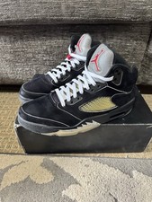 Size 9.5 - Air Jordan 5 Retro OG Black Metallic Reimagined