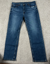 Levis 505 Jeans Mens 38x34 Blue Regular Straight Stretch Denim Pants 38x32.5