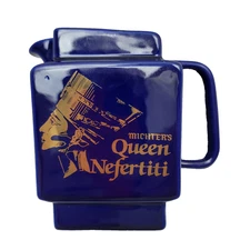 Michter's Queen Nefertiti Limited Edition Water Pitcher 24K Gold & Cobalt Blue