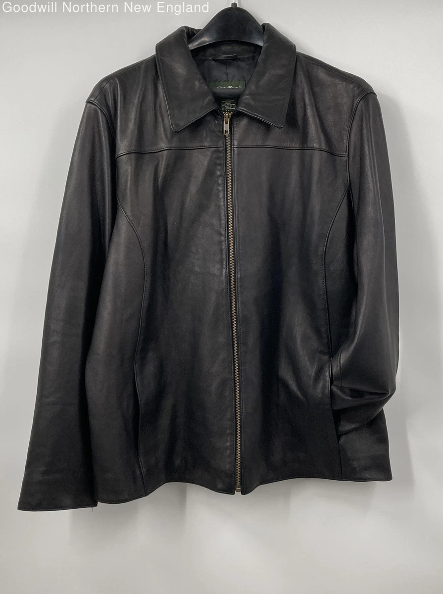 Eddie Bauer Leather Outer Shell Black Coats, Jackets & Vests for