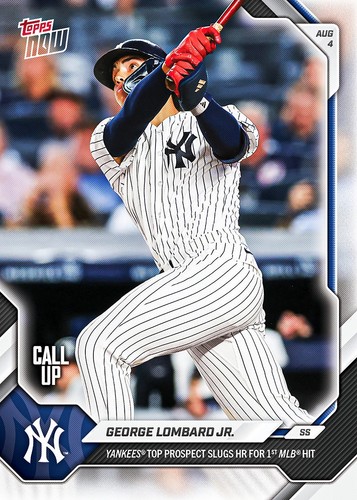 George Lombard Jr. – 2026 Topps Now #521 Yankees® Top Prospect Slugs HR For 1st MLB® Hit