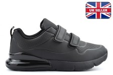 Boys Touch Fasten School Shoes Boys School Shoes Boys School Trainers All Black