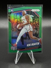2025 Panini Prizm WNBA Kiki Iriafen Rookie Green Prizm #72 Washington Mystics RC