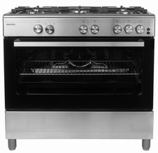 electriQ 90cm Gas Single Oven Range Cooker - Stainless Steel EQRANGE90GASSS