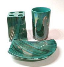 Nielsen's Extraordinary Ceramics NOS Set of 3 Luster Iridescent PACIFIC GROVE