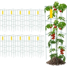 Tomato Cages Plant Support Cage 10Pack Square Steel 3.8FT Green for Garden