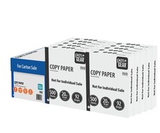 Copy Paper, 8.5" X 11", 92 Bright White, 20 Lb., 10 Ream Case 5,000 Sheets