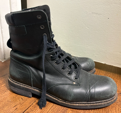 Diesel Cassidy Black Leather Combat Boots (US 10 / EU 43) | eBay