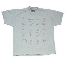 Camiseta vintage 1994 MINC Tinto Vino Manchas Hombre XL 90s Art Tee