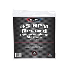 BCW 4 Mil Record Sleeves (7 Inch) | Clear Polypropylene Vinyl 7 inches, clear