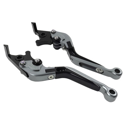 Folding Extendable Brake Clutch Levers For Kawasaki Z1000 07-16 ZX6R 636 07-18 - Picture 3 of 11
