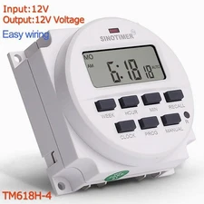 DC 12V 7 Days Programmable Timer TM618H-4