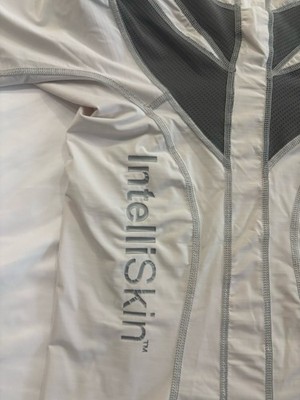 IntelliSkin men s S Beige Gray athletic skin tight feel shirt