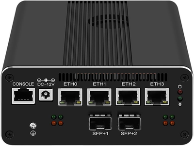 4 *10G SFP+ ファイアウォール mini PC 10Gbe SFP+ Mini PC Micro Firewall Appliance,Intel Pentium Gold NO