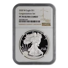 2020-W American Silver Eagle NGC PF-70 ULTRA CAMEO Congratulations Set