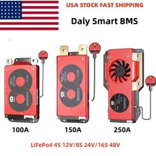 Daly Smart BMS LiFePo4 4S 12V/8S 24V/16S 48V 100A 150A 250A BMS w/NTC BT lot SAU
