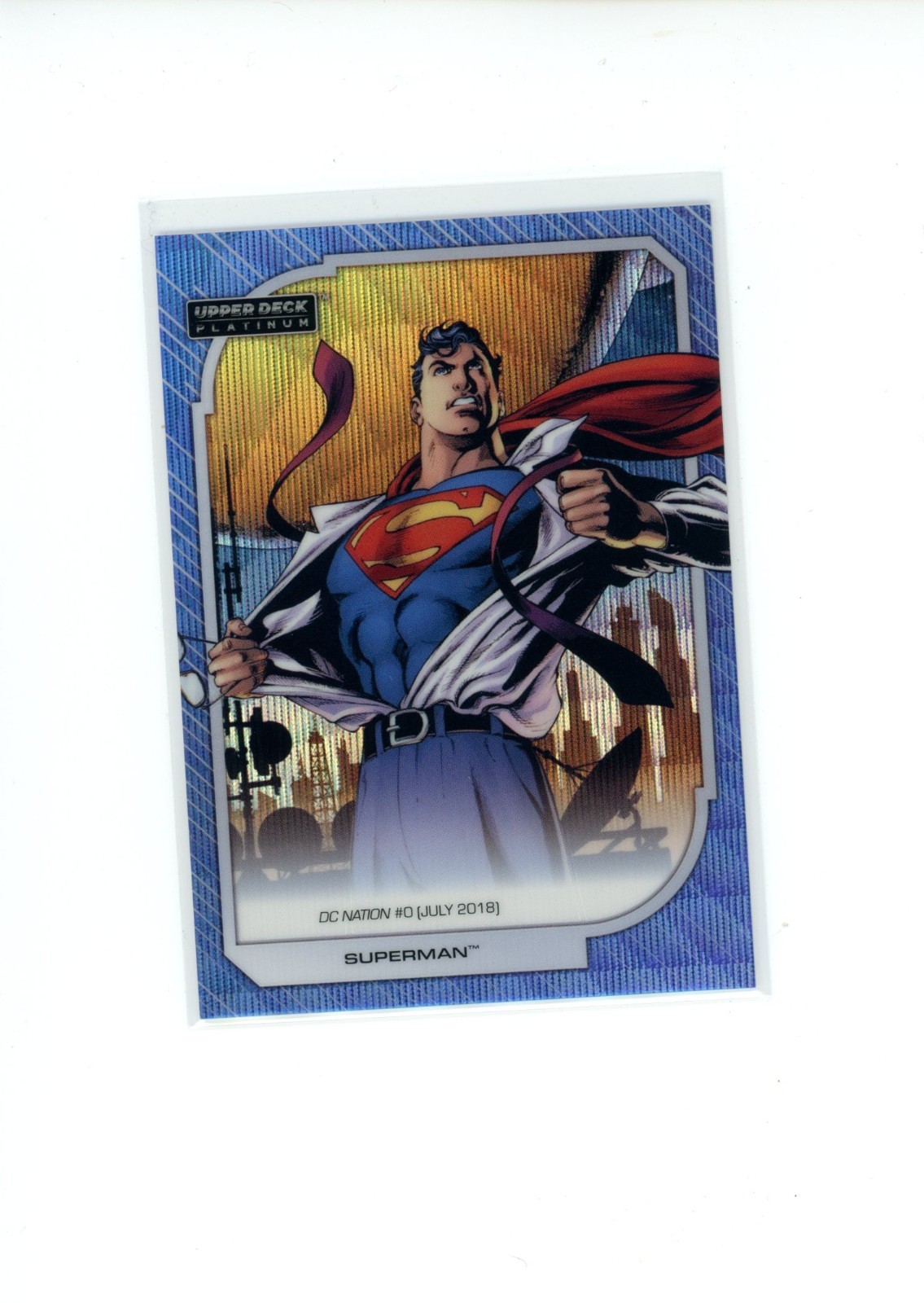 2026 Upper Deck DC Platinum Superman (Clark Kent) #103 DC Blue Parallel 26/38