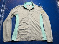 Footjoy Jacket Womens Small Golf PGA Tour Nylon Spandex Full Zip Gray (0942)