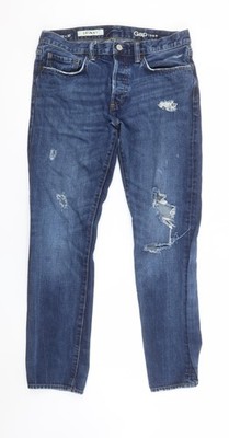 Gap 1969 Herren blau Skinny Distressed Jeans Größe 32x30