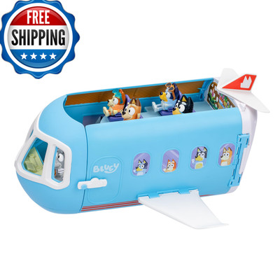 Bluey 3-In-1 Transforming Airplane Toys For Kids Playset Turns Into Resort Boat