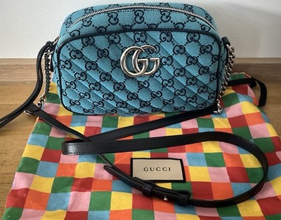 Gucci Monogram Multicolor Small GG Marmont Chain Shoulder Bag