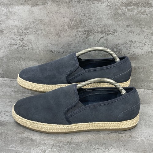 Geox Men's Respira Pantelleria Slip On Loafer Wedge Sandal Suede Blue Size UK 8 - Picture 6 of 22