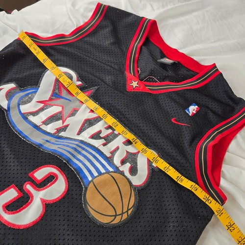 Nike NBA rara maglia "Jester" Throwback Allen Iverson 3 Sixers lunghezza S +2 nera - Foto 6 di 12