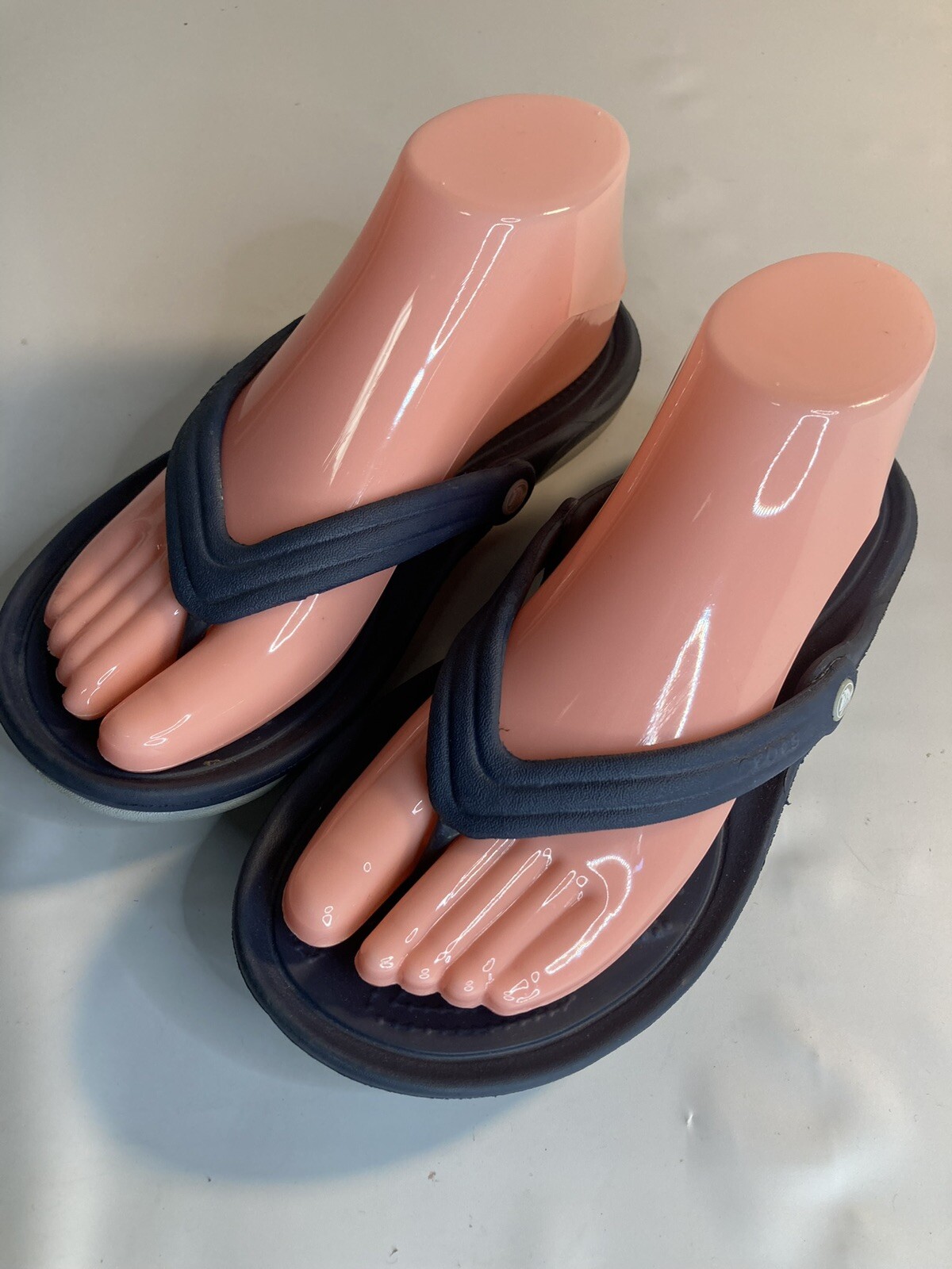 Crocs flip flops sandals blue men 5 women 7-image