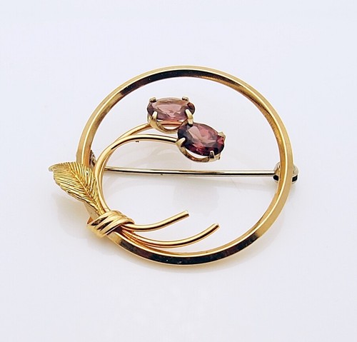 Vintage Krementz Gold Filled Circle Pin - 第 1/2 張圖片