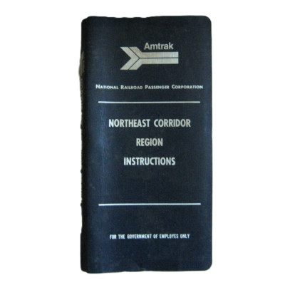 AMTRAK Northeast Corridor Instructions Railroad 1979 Timetable No. 1