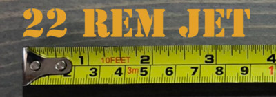 22 REM JET Sticker Decal 3.5'' Ammo Can Box .22 Label Ammunition Case Yellow