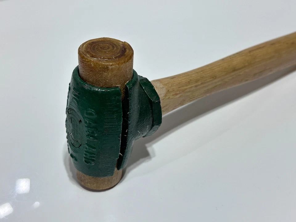 Guirnalda (SACO ME) 31001 cuero crudo cabeza dividida mazo martillo, tamaño no. 1 - NOS NUEVO Foto 2 de 4