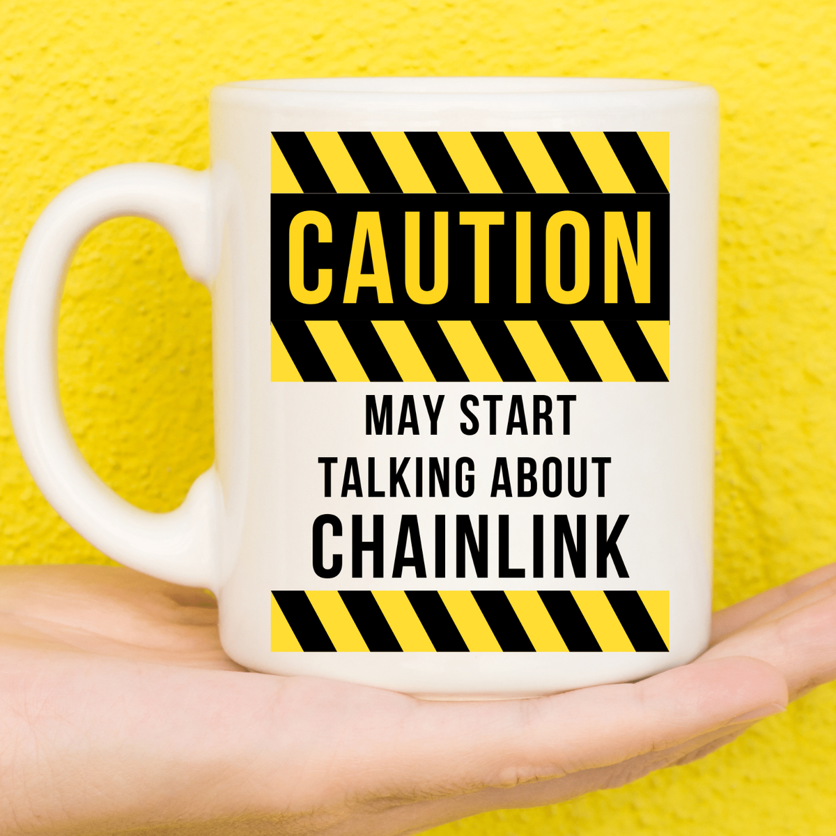 Caution Chainlink Mug | LINK Gifts | Gifts For Crypto Lovers | Birthday Cup  | eBay UK