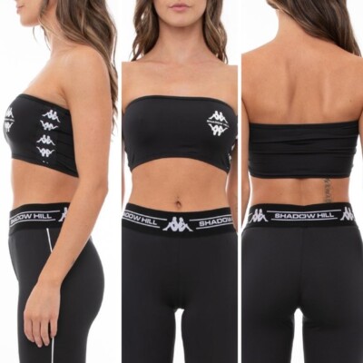 NWT Kappa x Shadow Hill Samer Bandeau Tube Top Black White XL