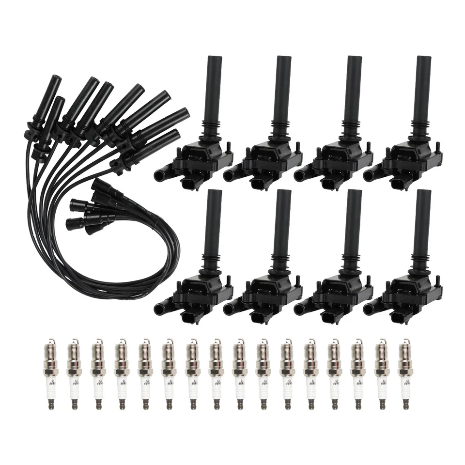 8 Ignition Coils UF378 & 16 Spark Plugs & Wires For 2005 Chrysler 300 5.7L V8 Foto 4 de 4