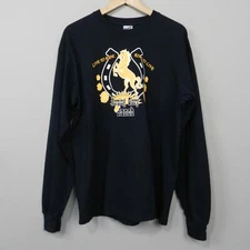 Vintage Graphic Tee Size L Gildan Black Gold Morning Glory Ranch Western Horses