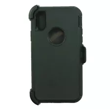 Black For Apple iPhone X/Xs Shockproof Defender Case Cover with Belt Clip 