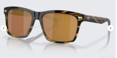NEW Costa Del Mar ARANSAS Tortoise & Gold Mirror Polarized Glass 580G