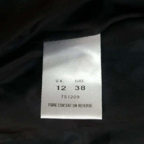 Kaliko Blazer Jacket Virgin wool Check Black White Lined Buttons Smart UK 12 - Picture 8 of 13
